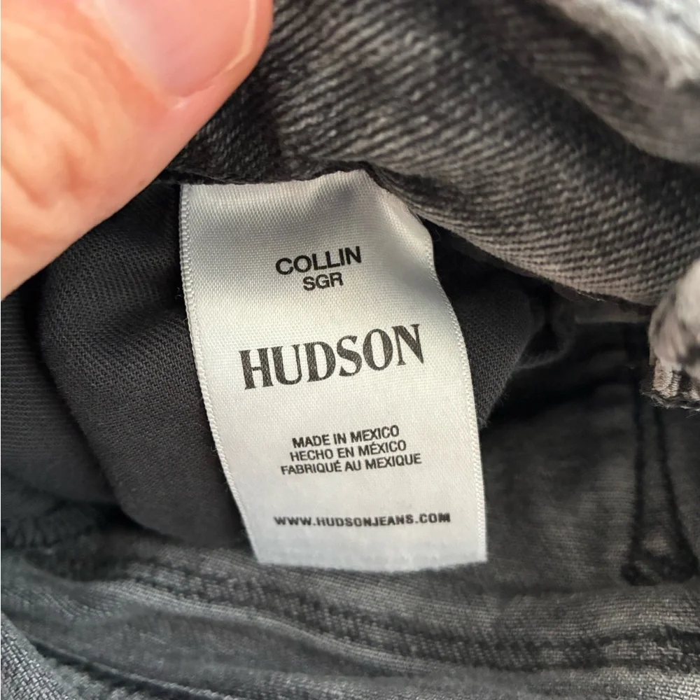 Hudson Jeans Collin Women's Dark Gray Skinny Jeans Size 25 Distressed